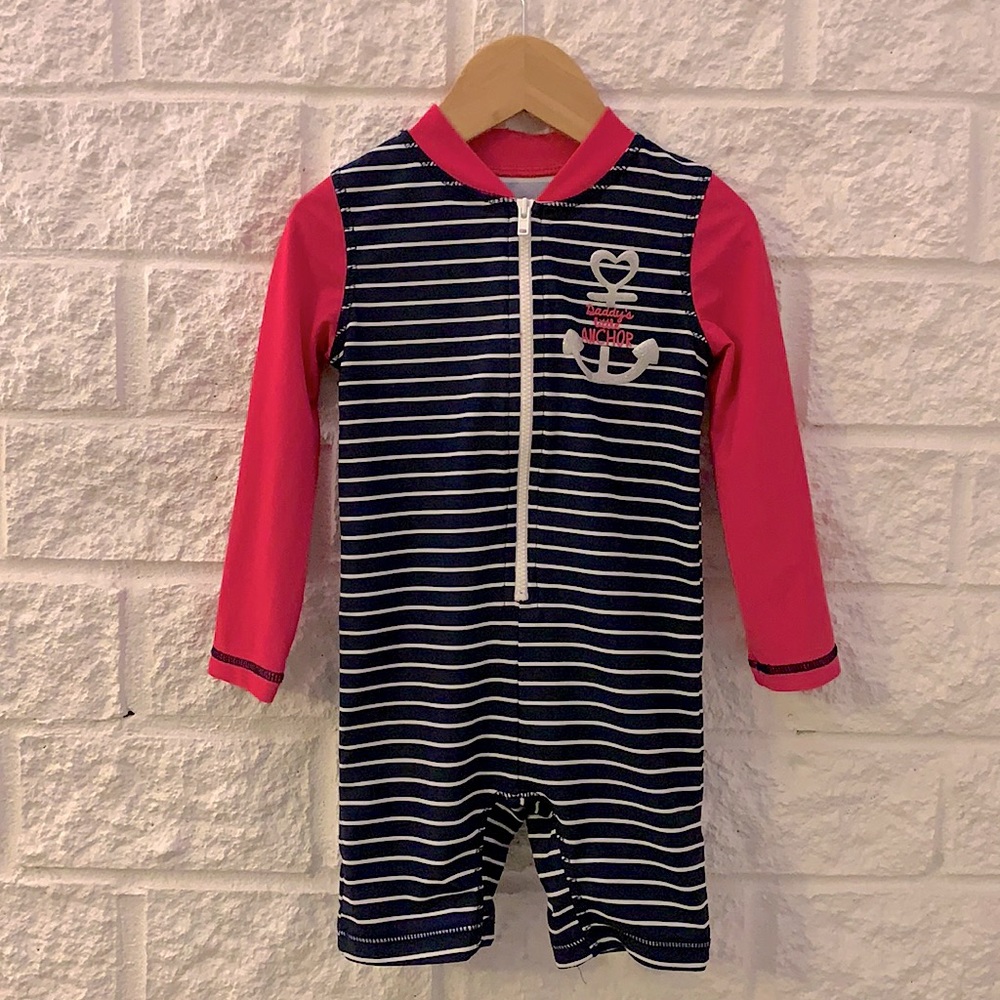Girl 2T swim suit rash guard body suit